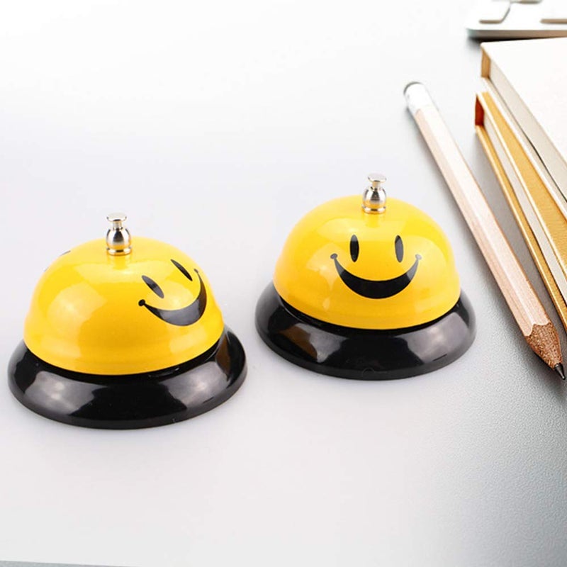 EMDMAK Call Bell, Service Bell for The Porter Kitchen Restaurant Bar Classic Concierge Hotel (3.35 Inch Diameter) (2 Pack)(Yellow) - Image 2